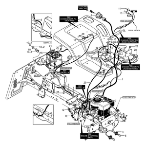 Electrical Assembly Diagram and Parts List for 40318X50C 2001 Briggs and Stratton Lawn Tractor